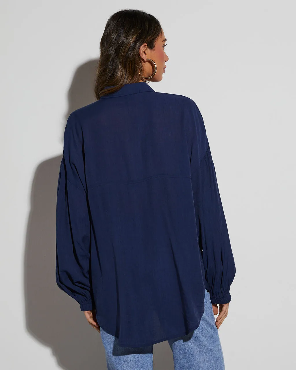 Elowen Balloon Sleeve Button Down Top