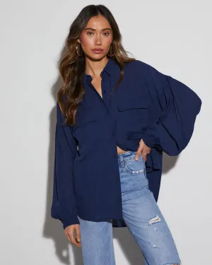 Elowen Balloon Sleeve Button Down Top