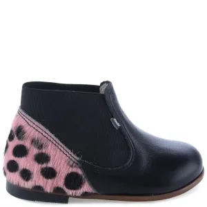 Emel Black & Pink Chelsea Bootie