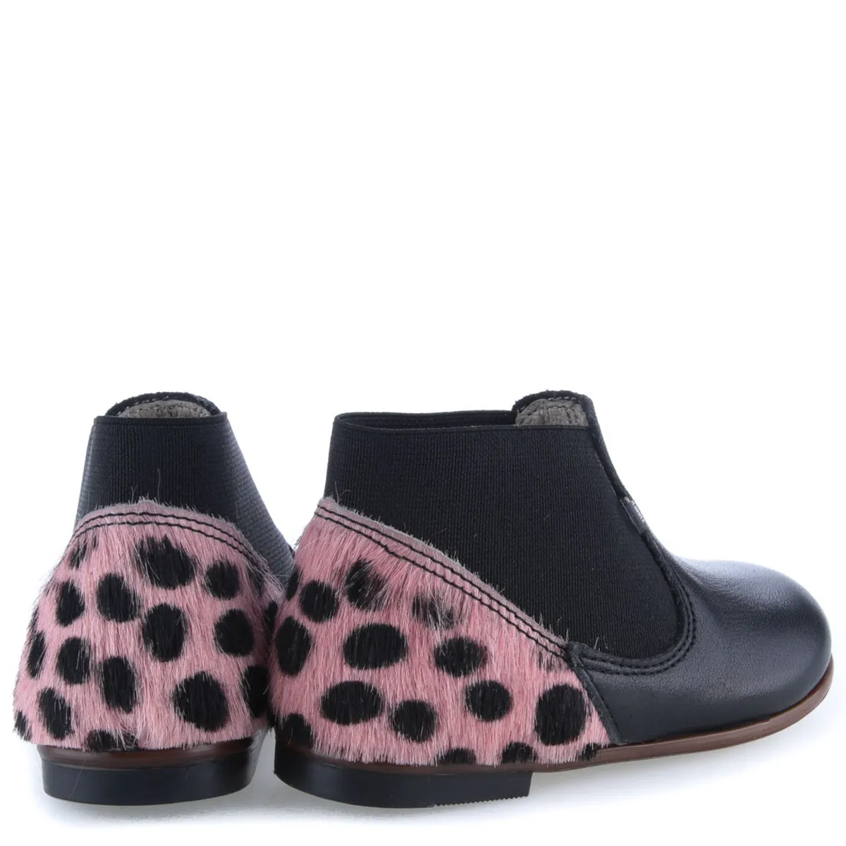 Emel Black & Pink Chelsea Bootie