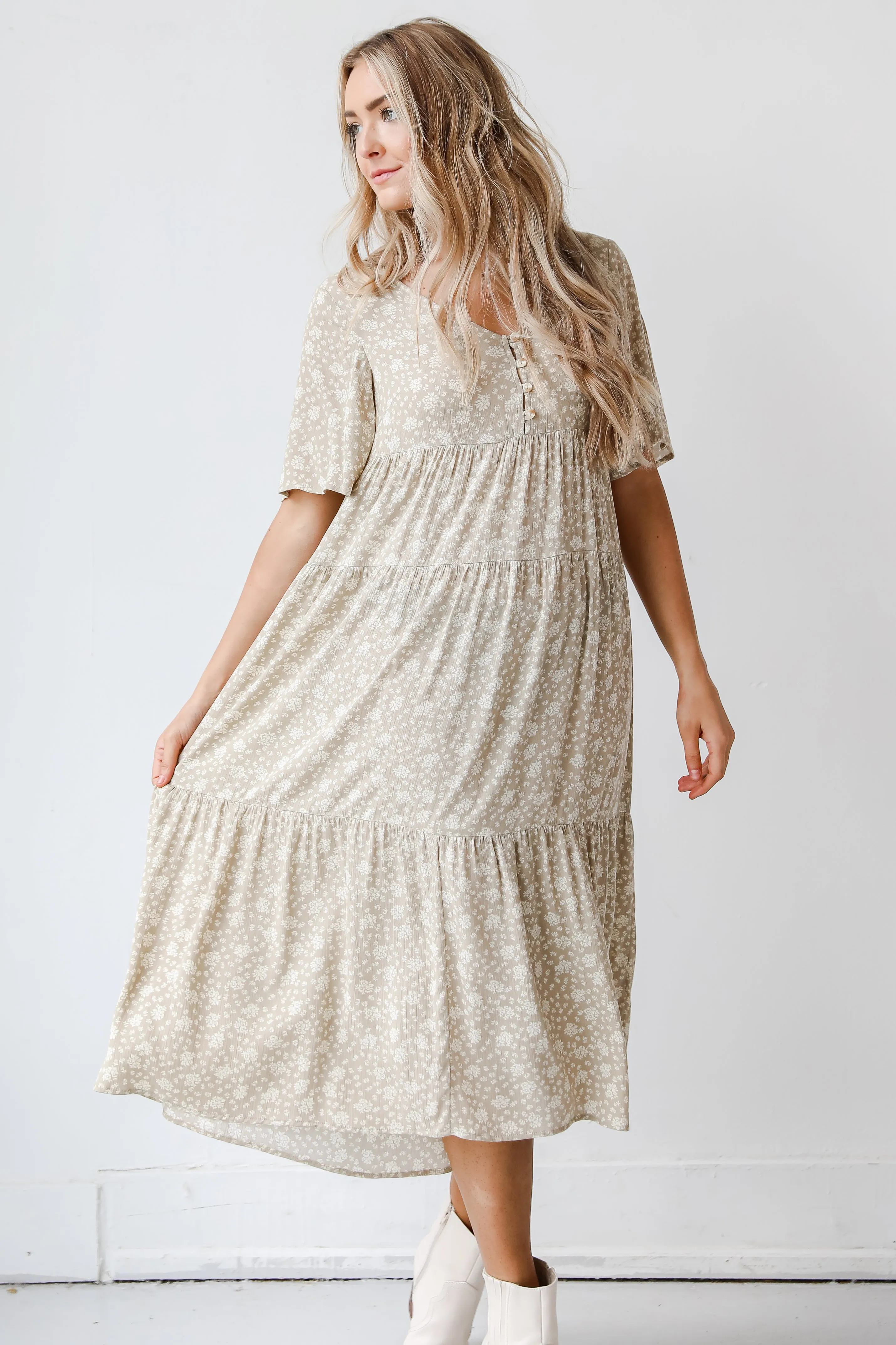 FINAL SALE - Certainly Sweet Floral Midi Dress