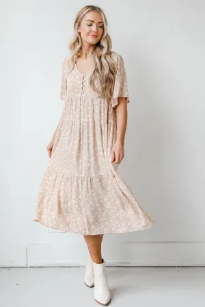 FINAL SALE - Certainly Sweet Floral Midi Dress