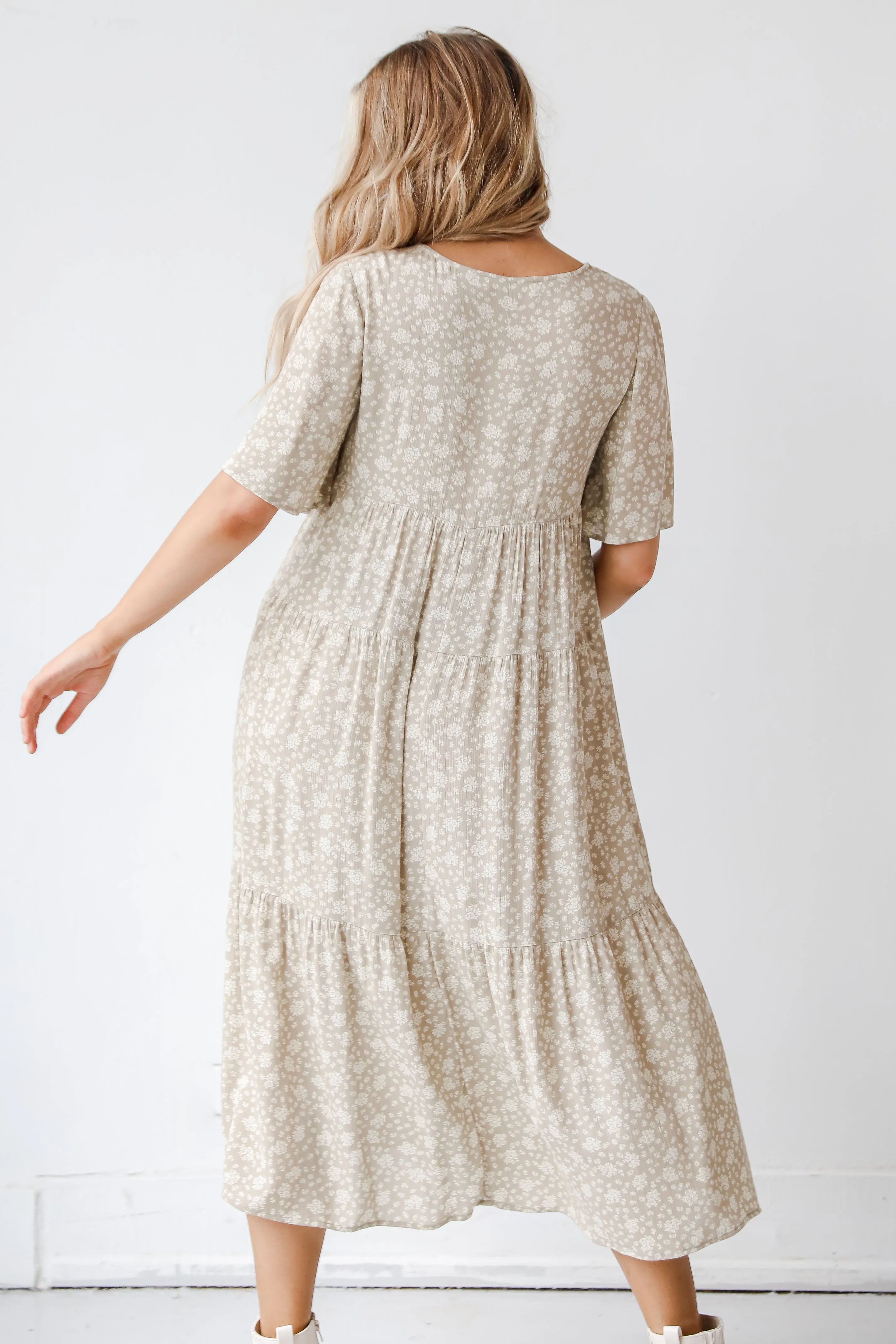 FINAL SALE - Certainly Sweet Floral Midi Dress