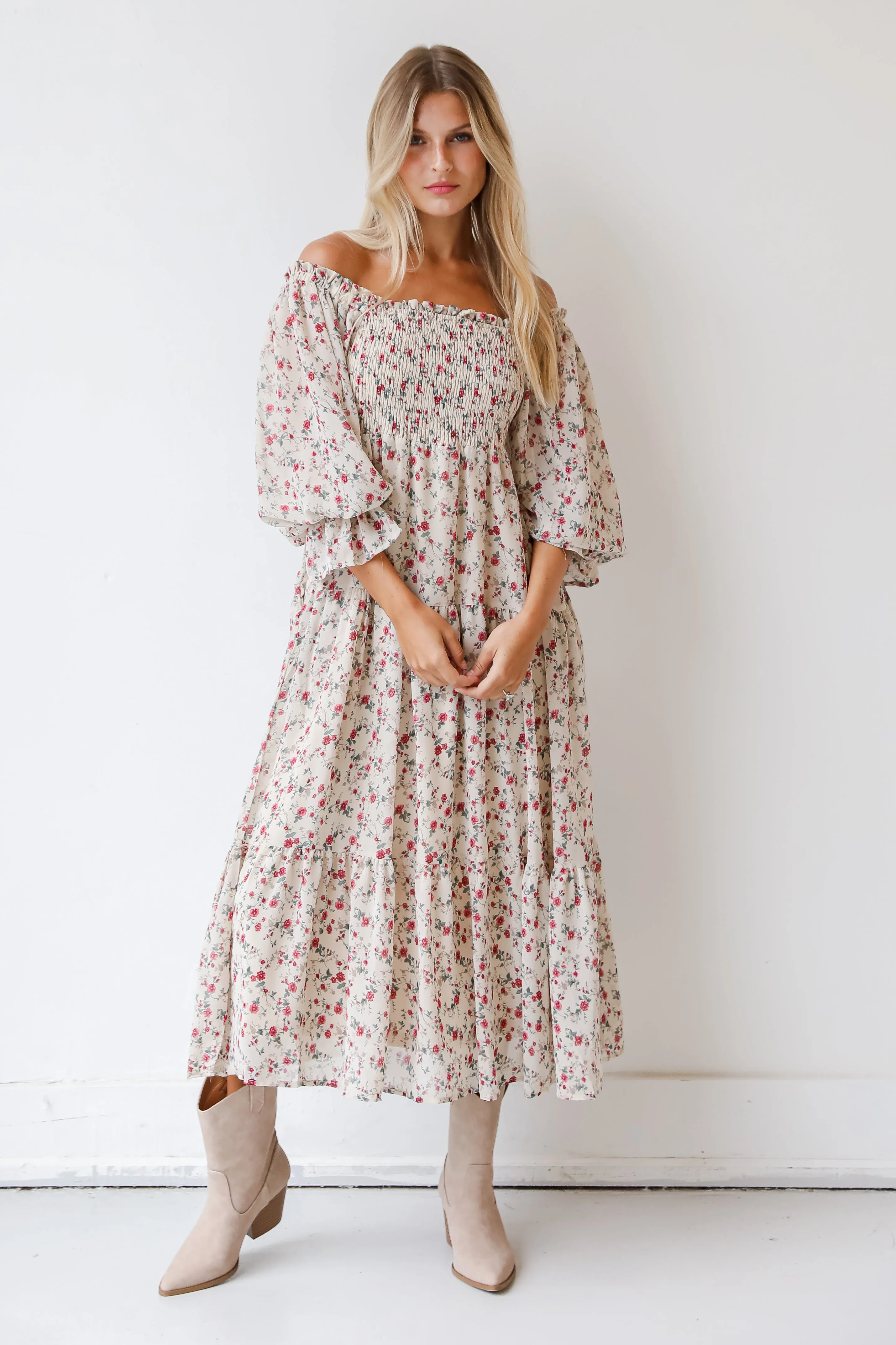 FINAL SALE - In The Meadow Floral Maxi Dress