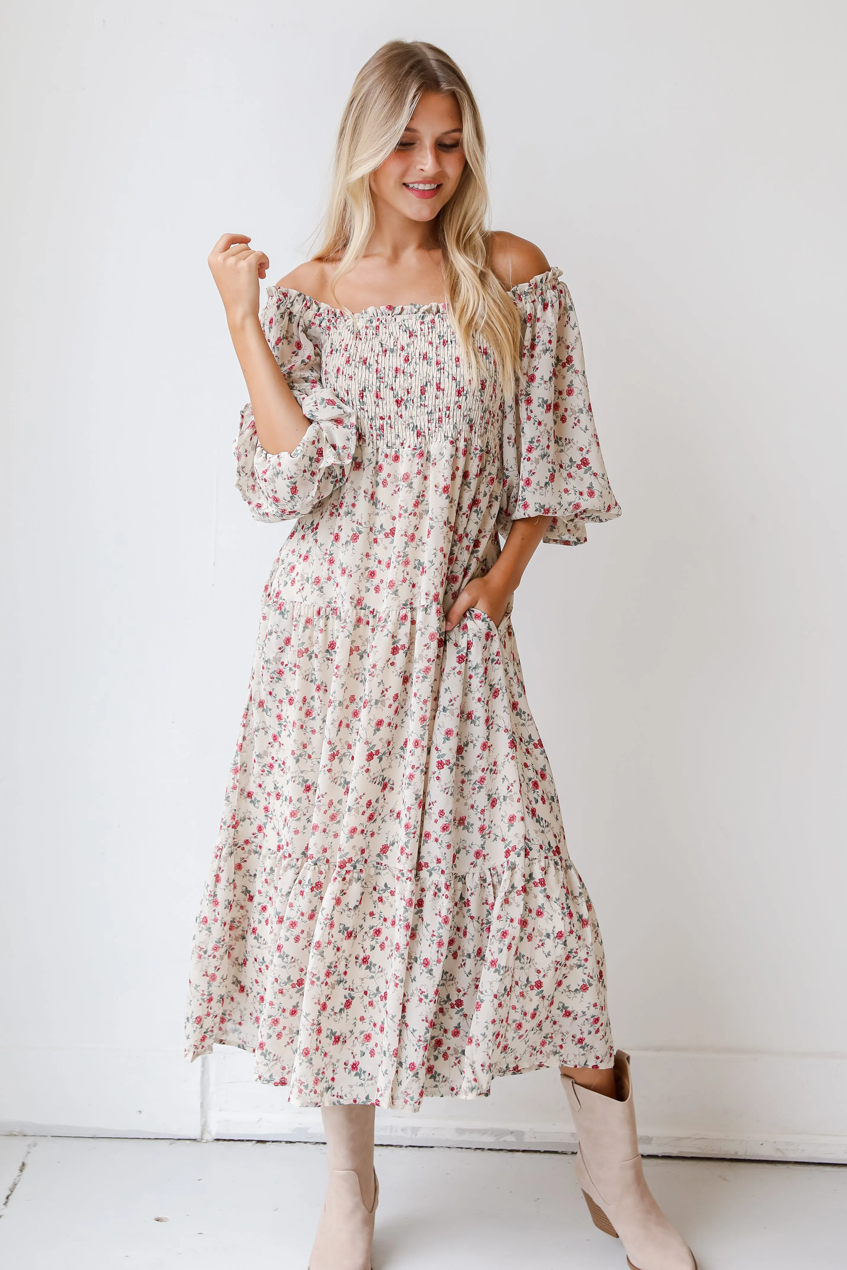 FINAL SALE - In The Meadow Floral Maxi Dress