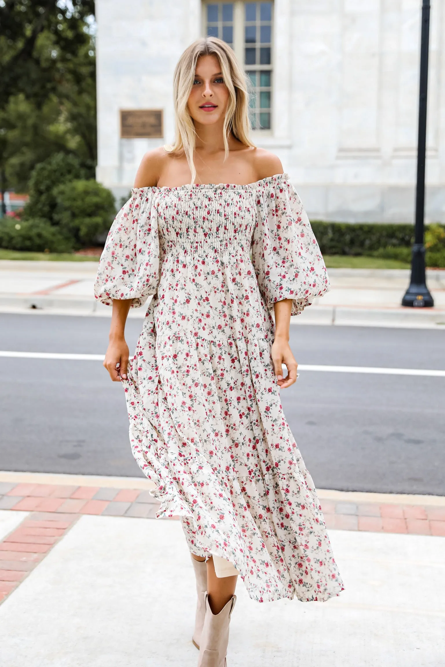 FINAL SALE - In The Meadow Floral Maxi Dress