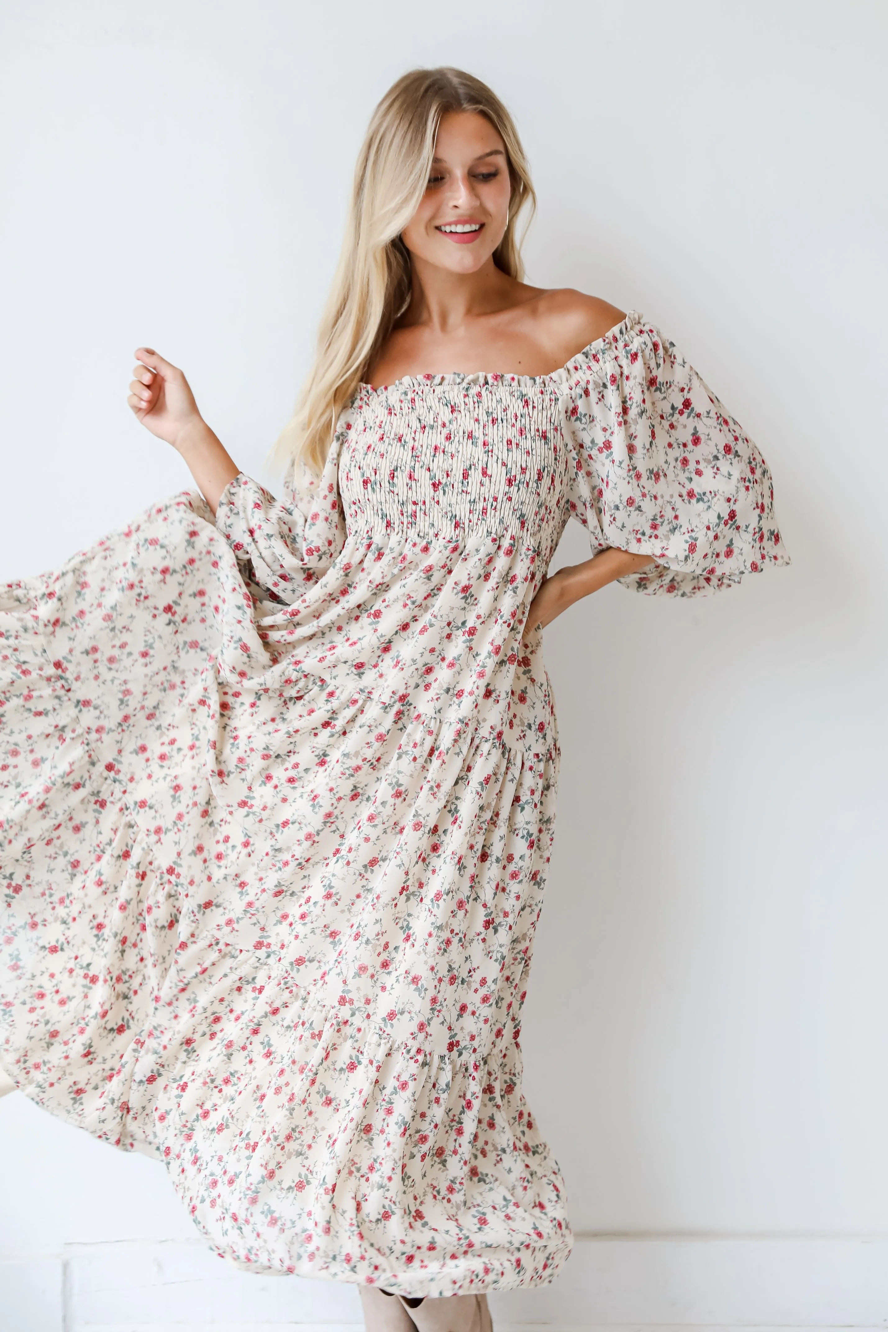 FINAL SALE - In The Meadow Floral Maxi Dress