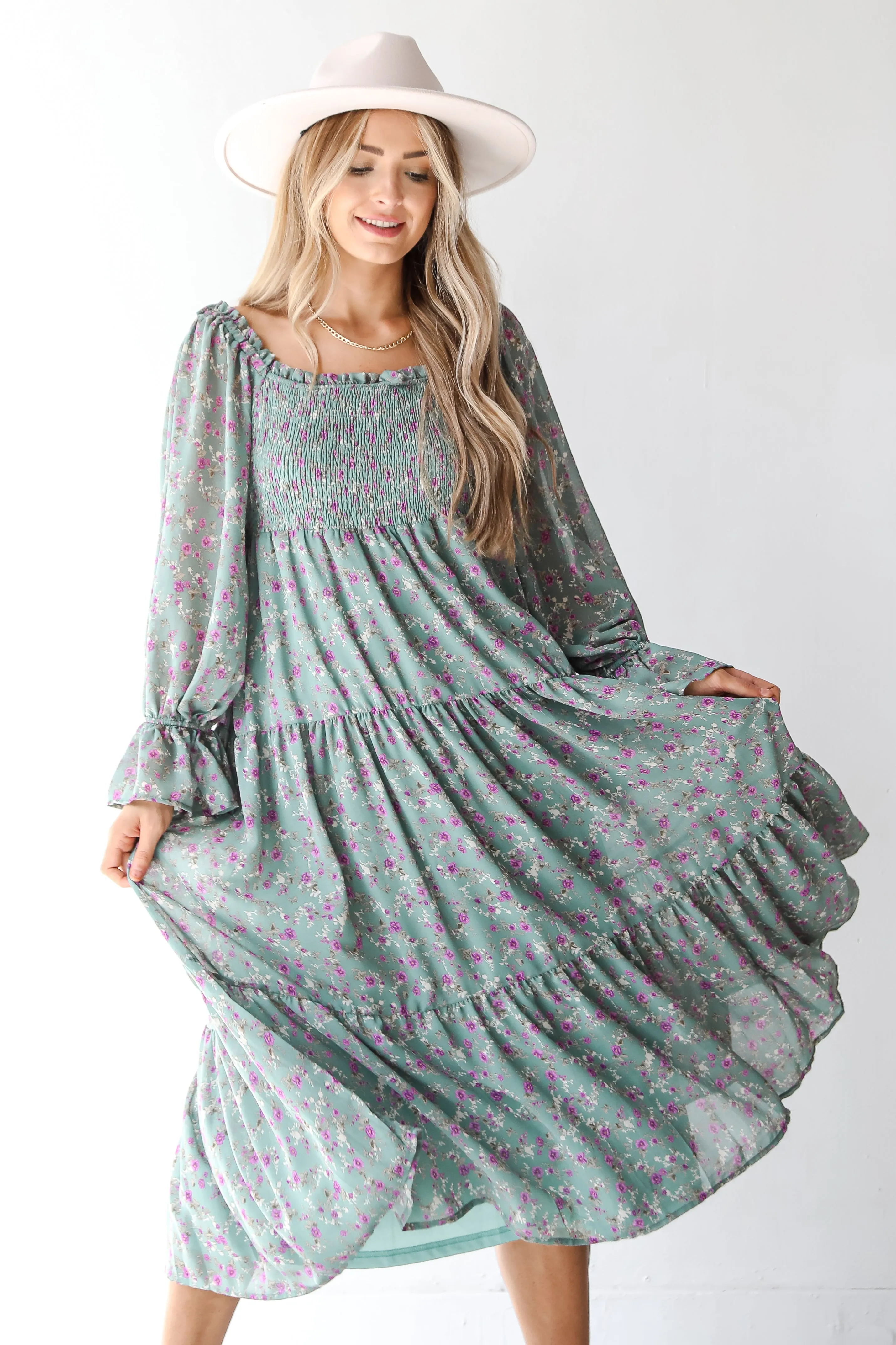 FINAL SALE - In The Meadow Floral Maxi Dress