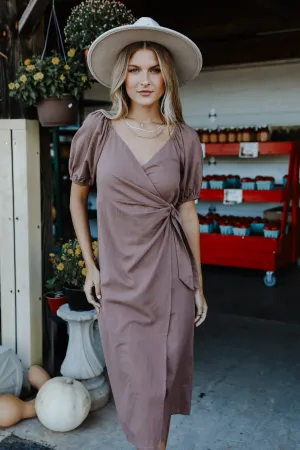 FINAL SALE - My Whole Heart Wrap Midi Dress