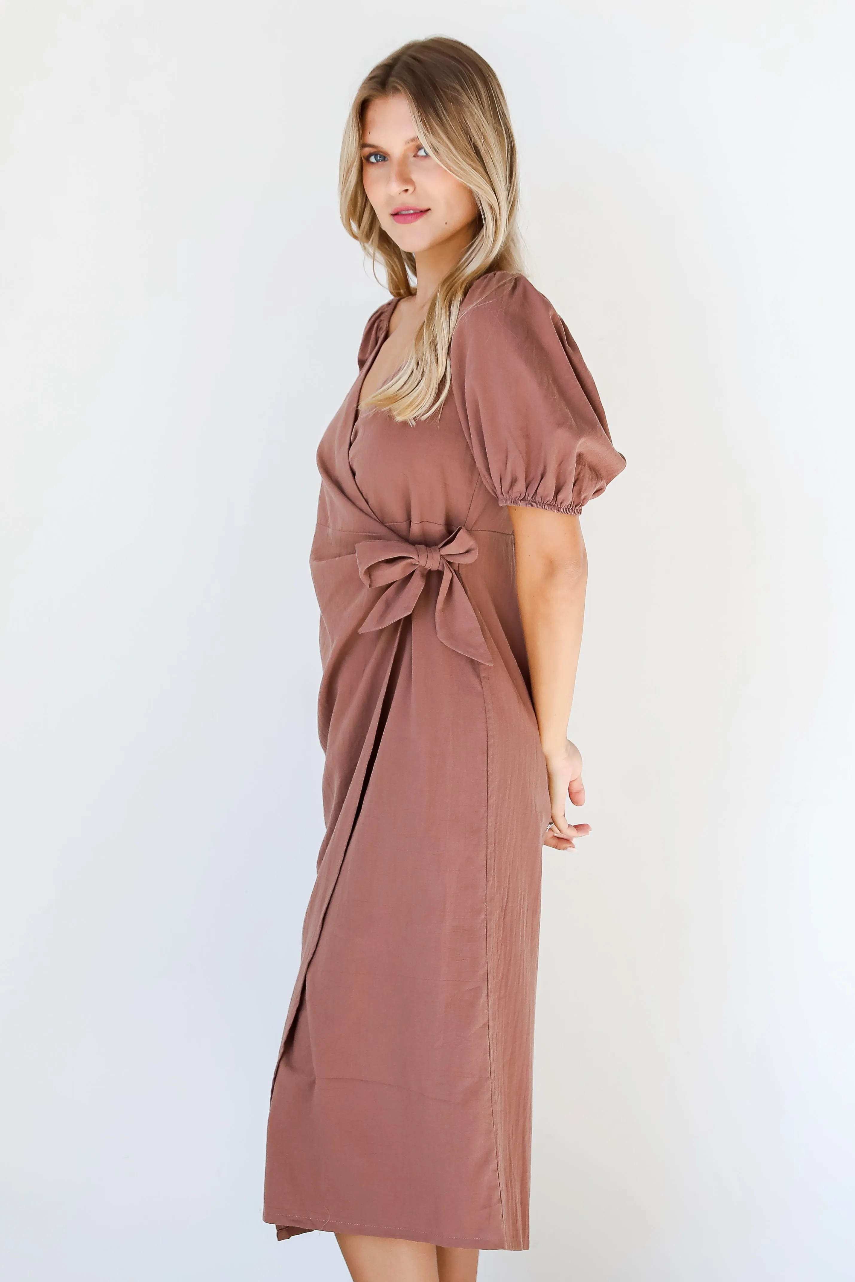 FINAL SALE - My Whole Heart Wrap Midi Dress