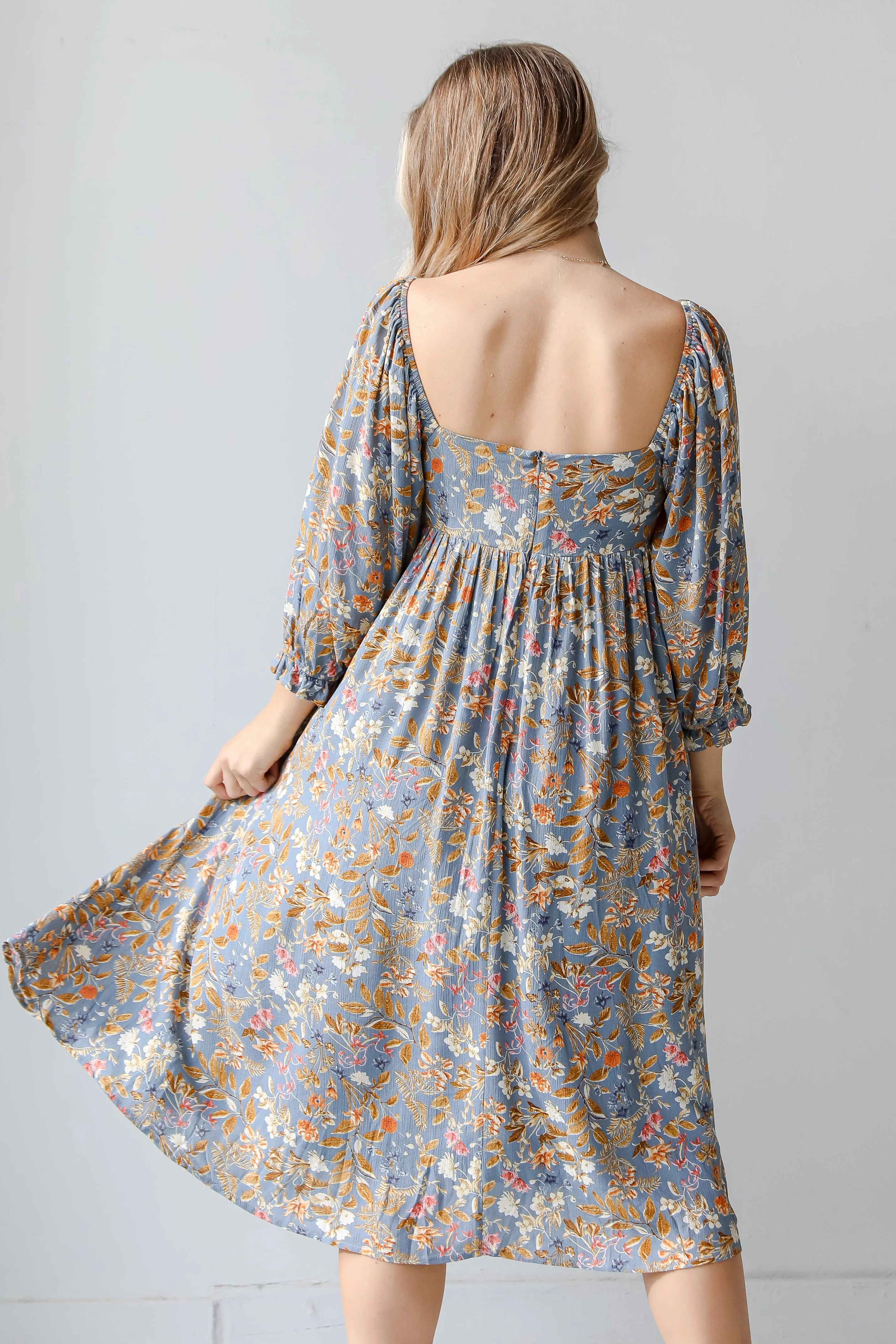 FINAL SALE - Spectacular Feelings Floral Midi Dress