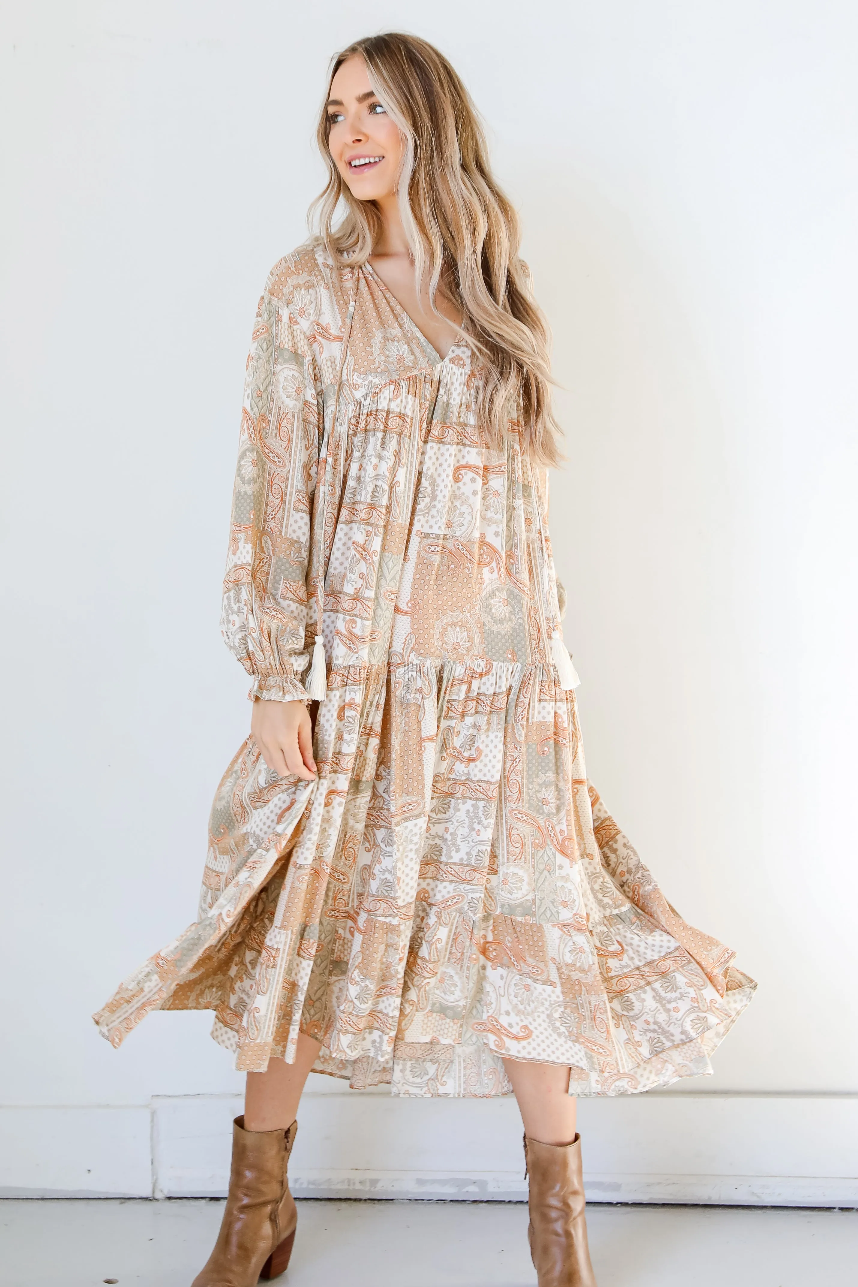 FINAL SALE - Wild Hearted Paisley Maxi Dress