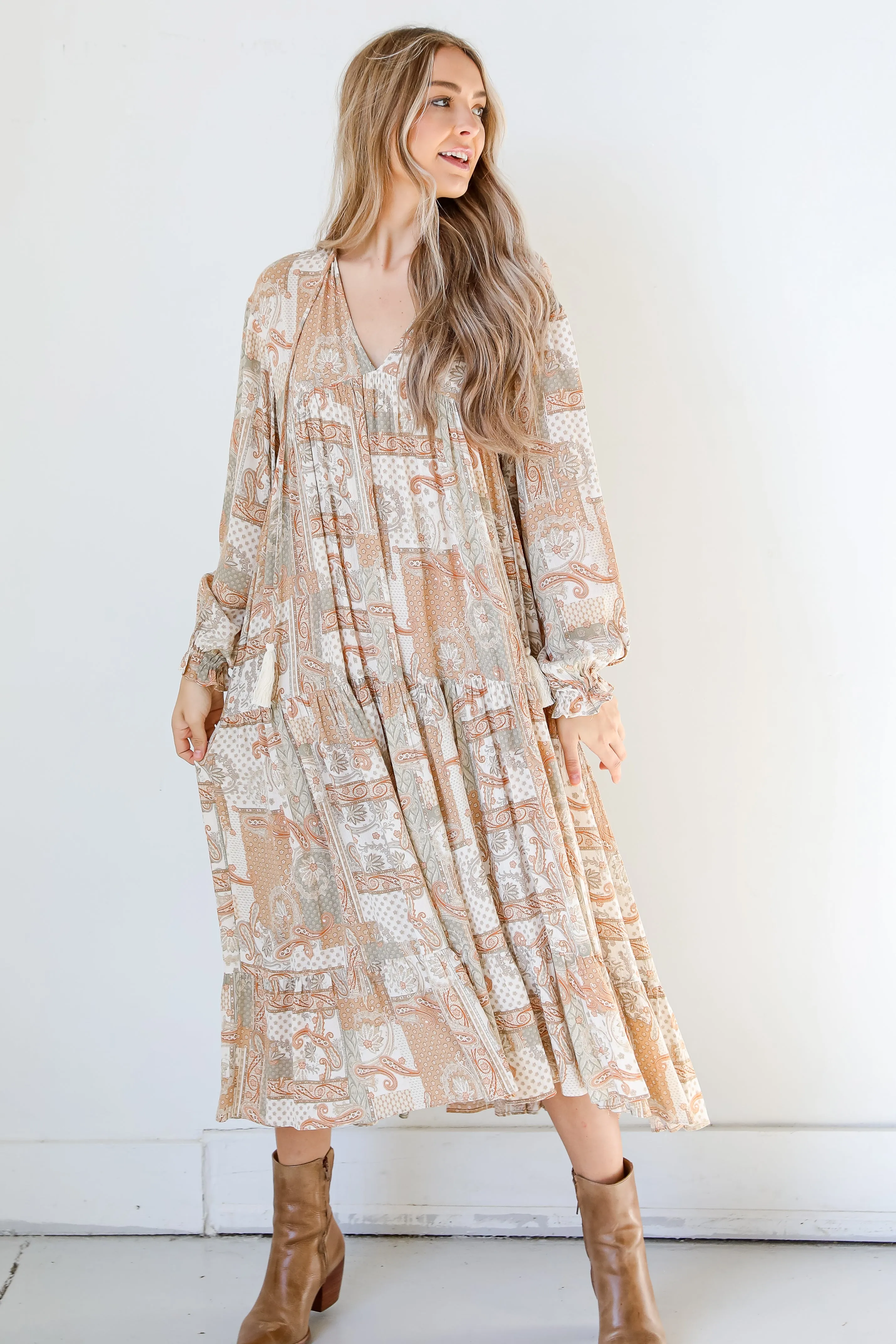 FINAL SALE - Wild Hearted Paisley Maxi Dress