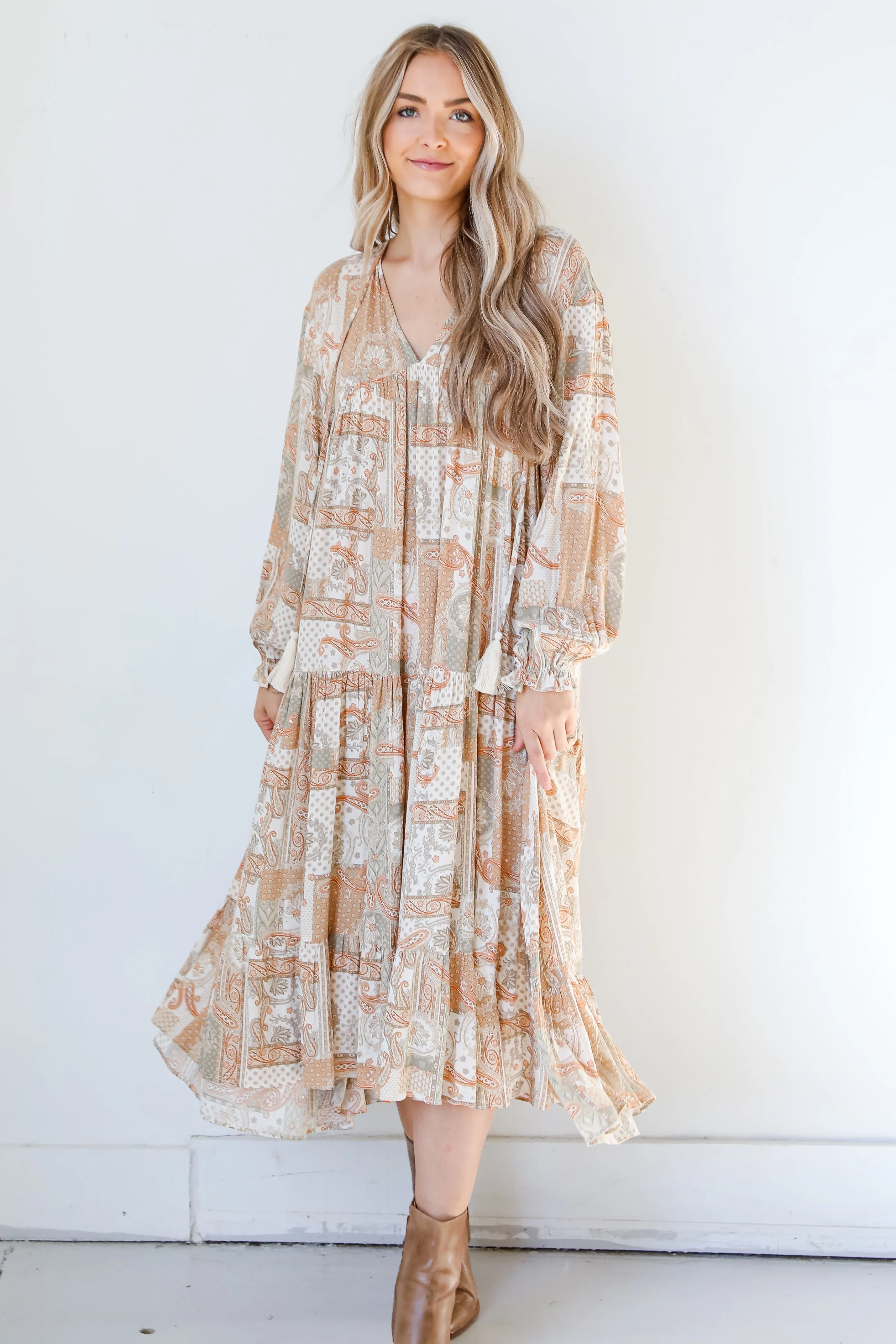 FINAL SALE - Wild Hearted Paisley Maxi Dress