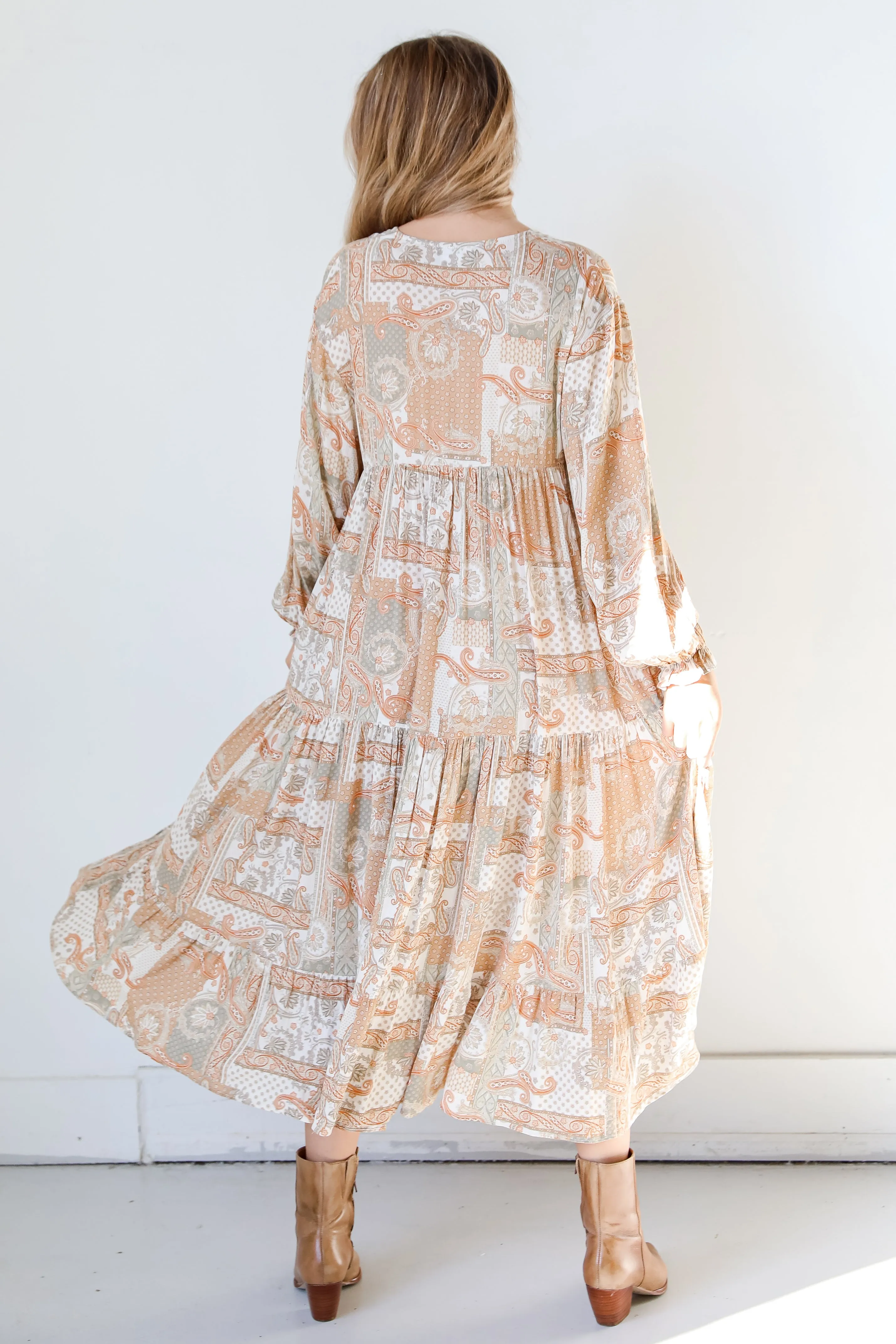 FINAL SALE - Wild Hearted Paisley Maxi Dress