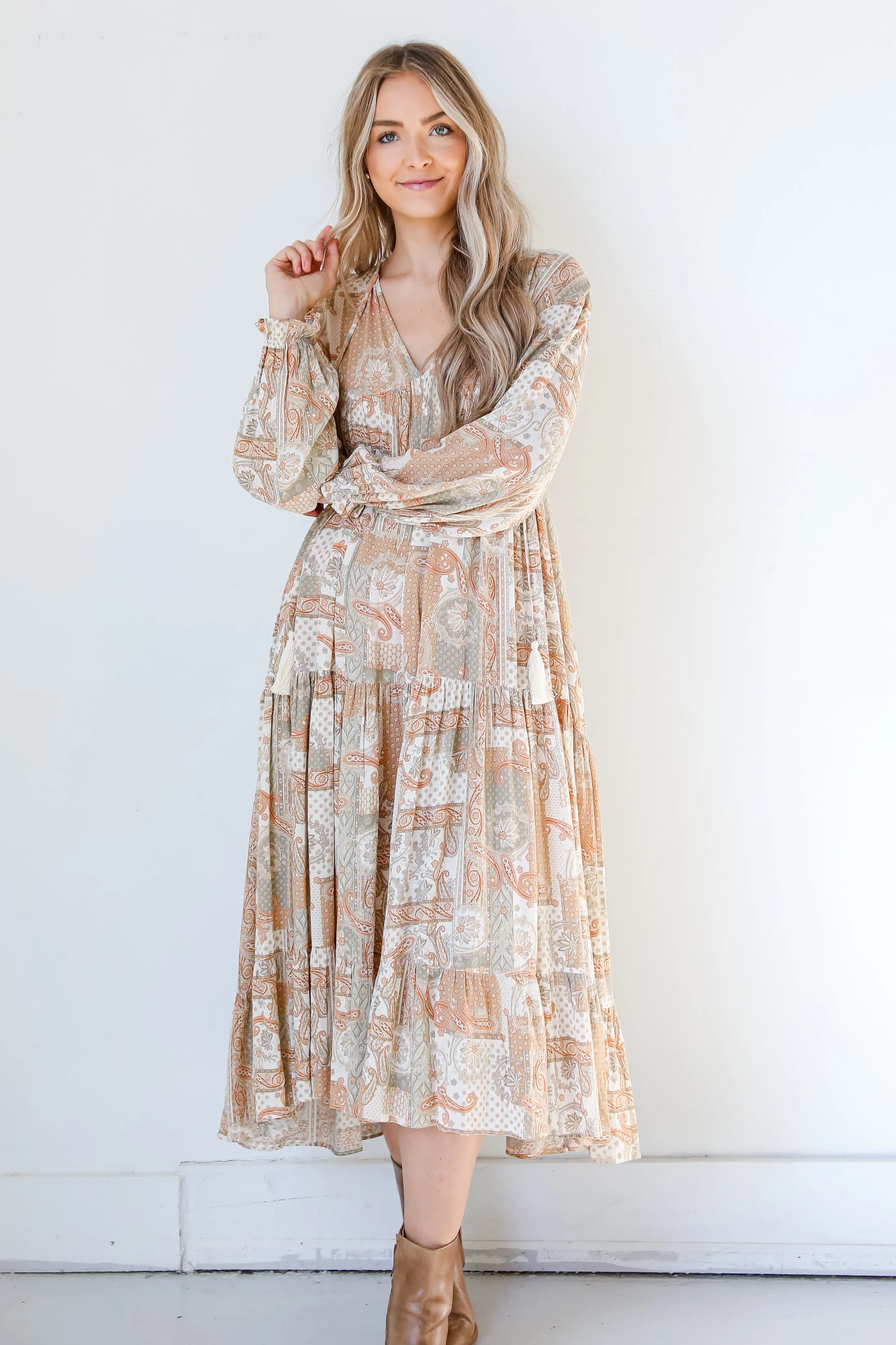 FINAL SALE - Wild Hearted Paisley Maxi Dress