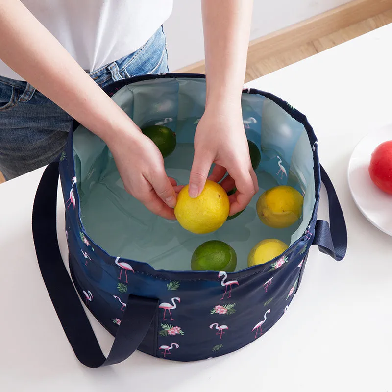 Foldable portable water foot bag