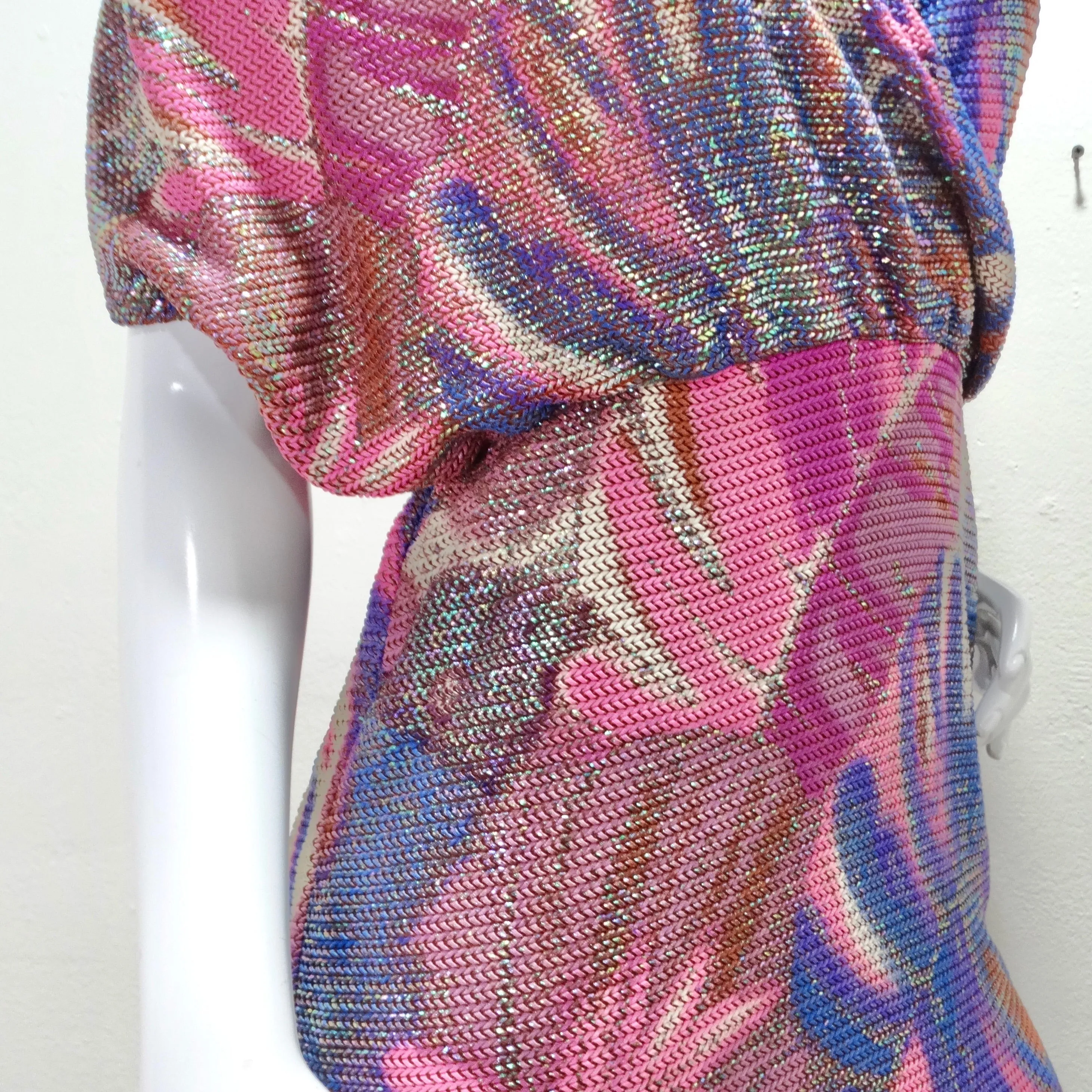 Frances La Vie Mosaic Knit Multicolor Dress