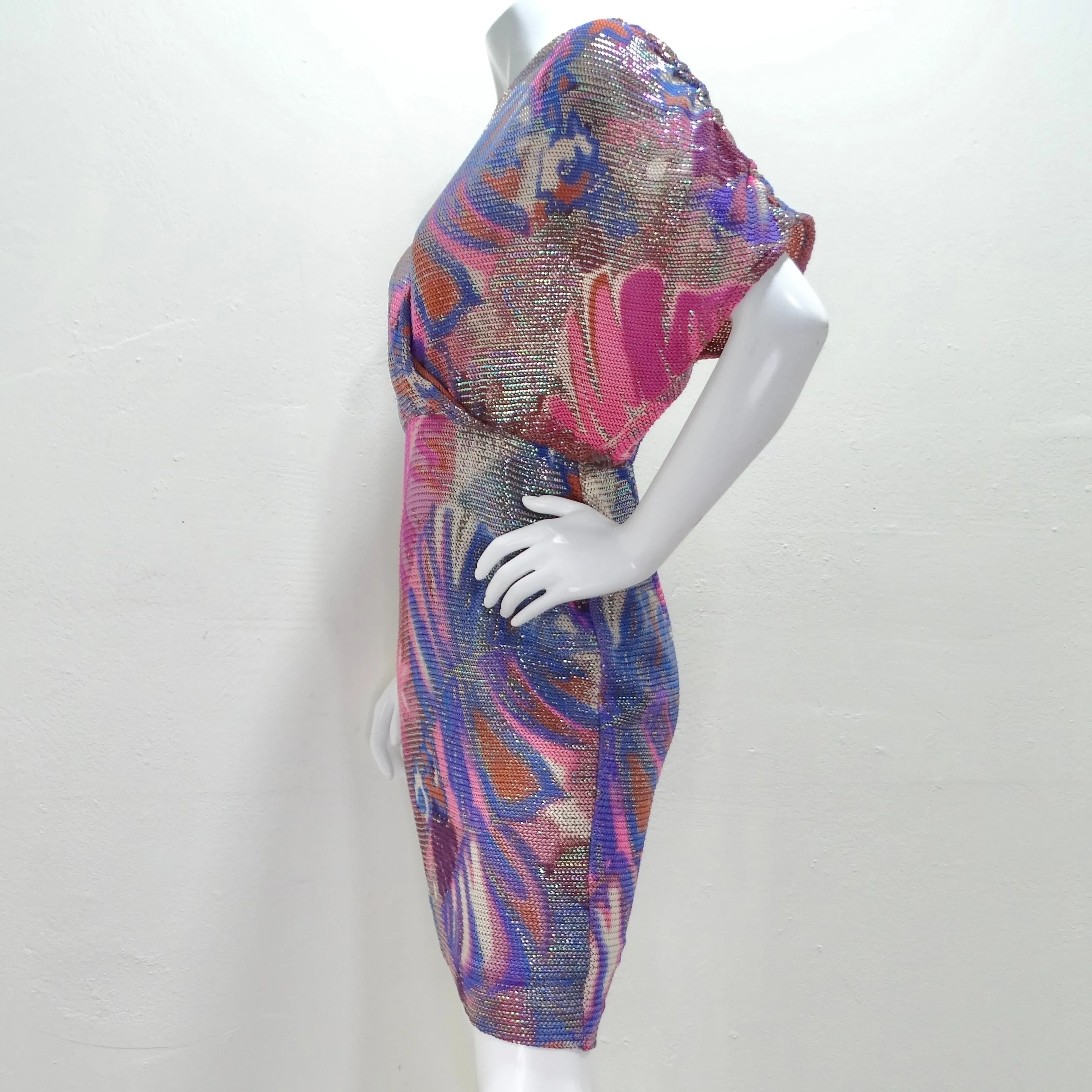 Frances La Vie Mosaic Knit Multicolor Dress