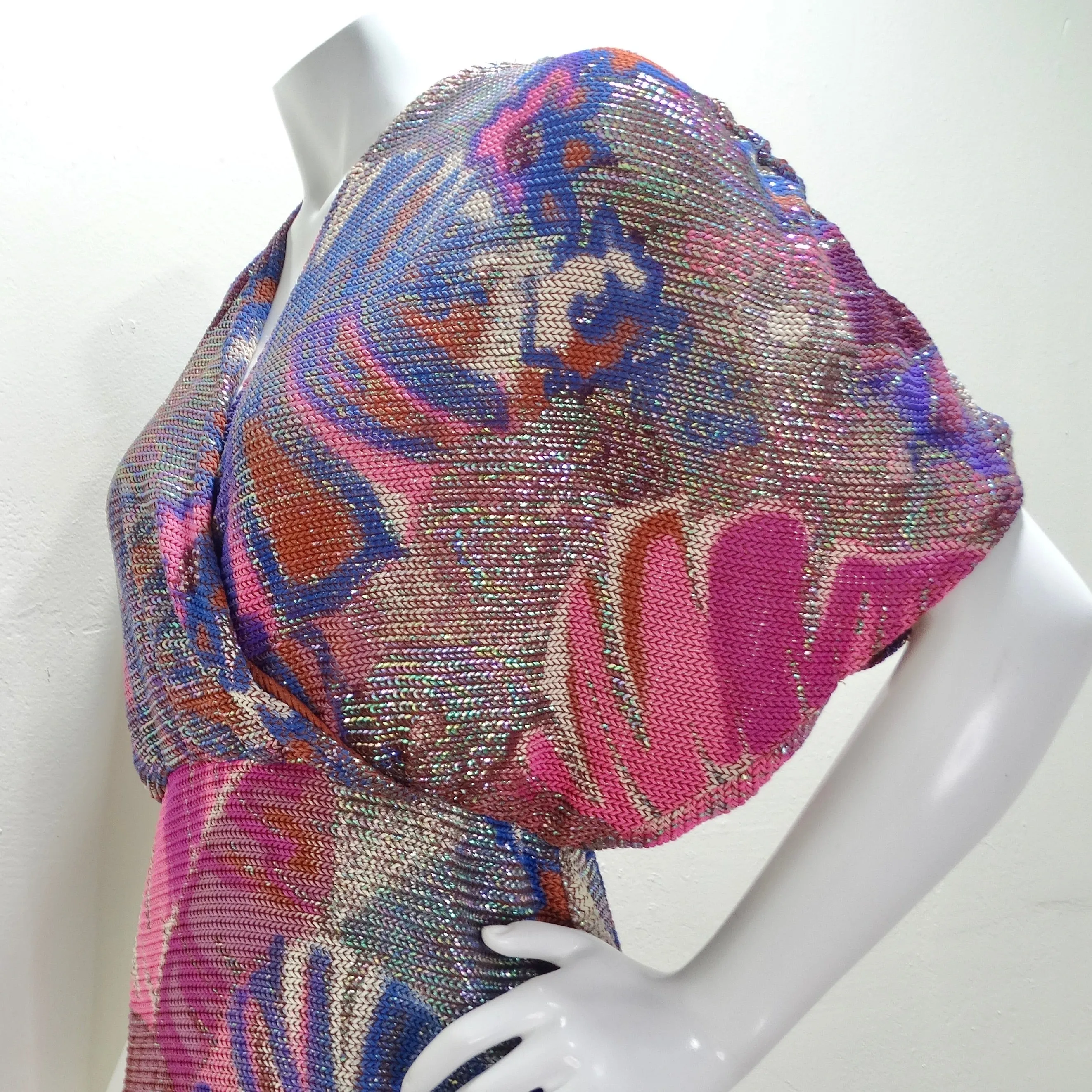 Frances La Vie Mosaic Knit Multicolor Dress