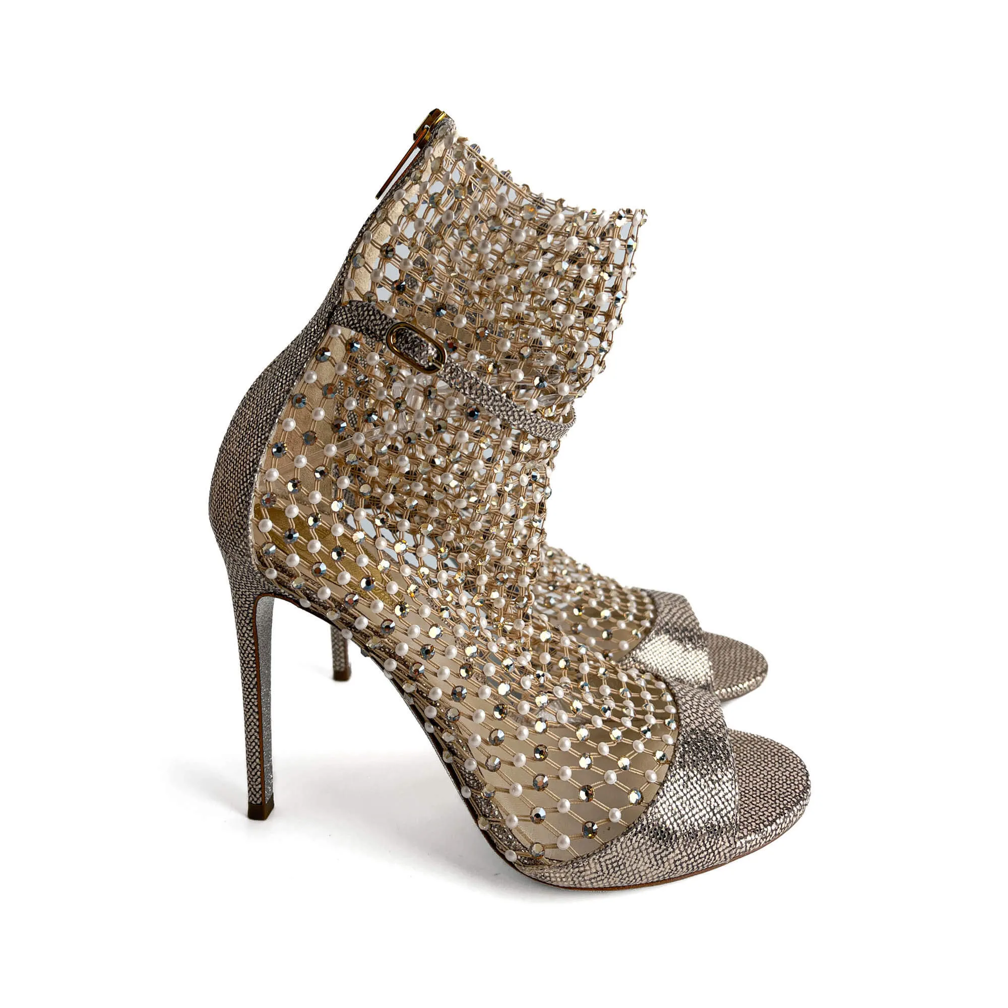 Galaxia 10.5 Leather Sandals 39 Metallic