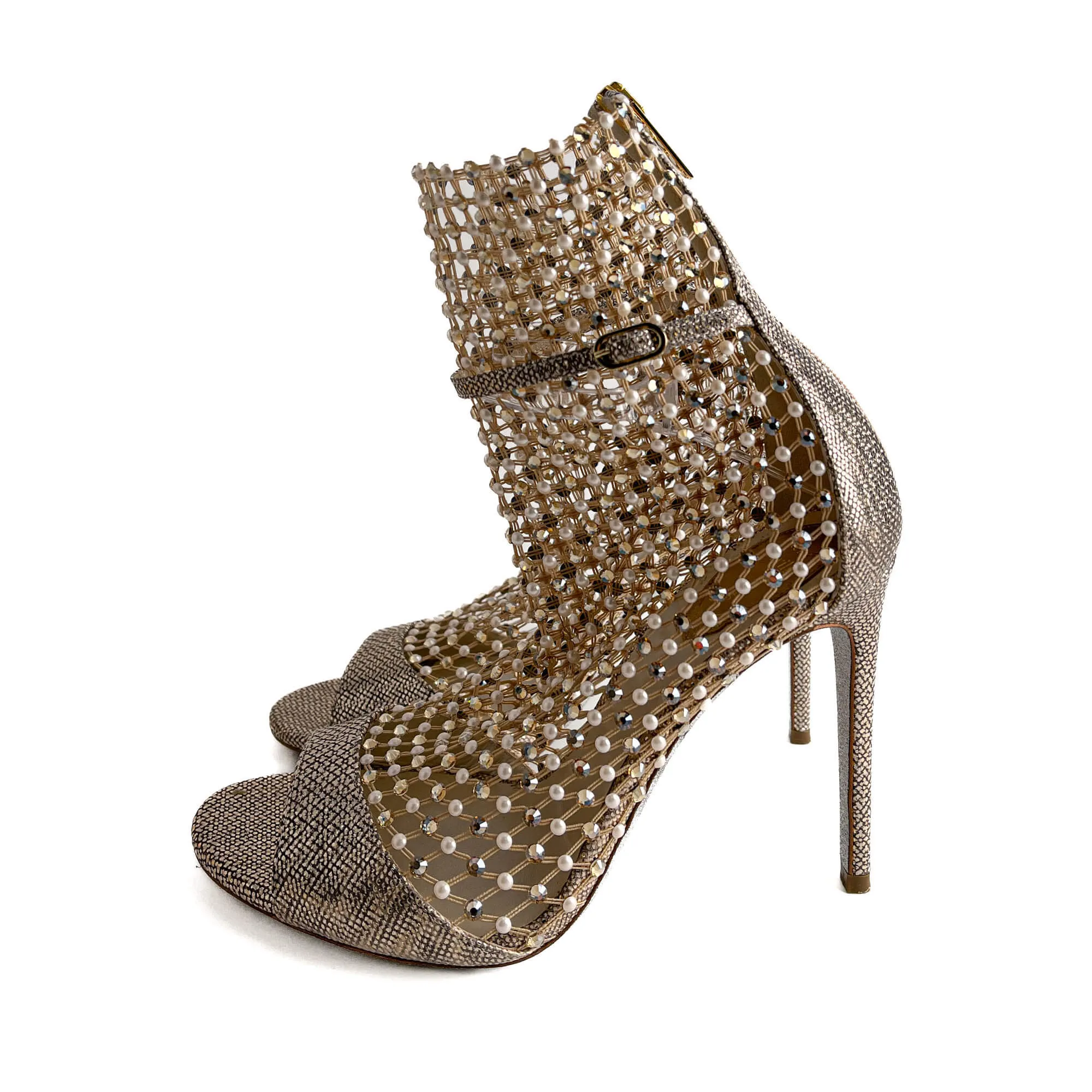 Galaxia 10.5 Leather Sandals 39 Metallic