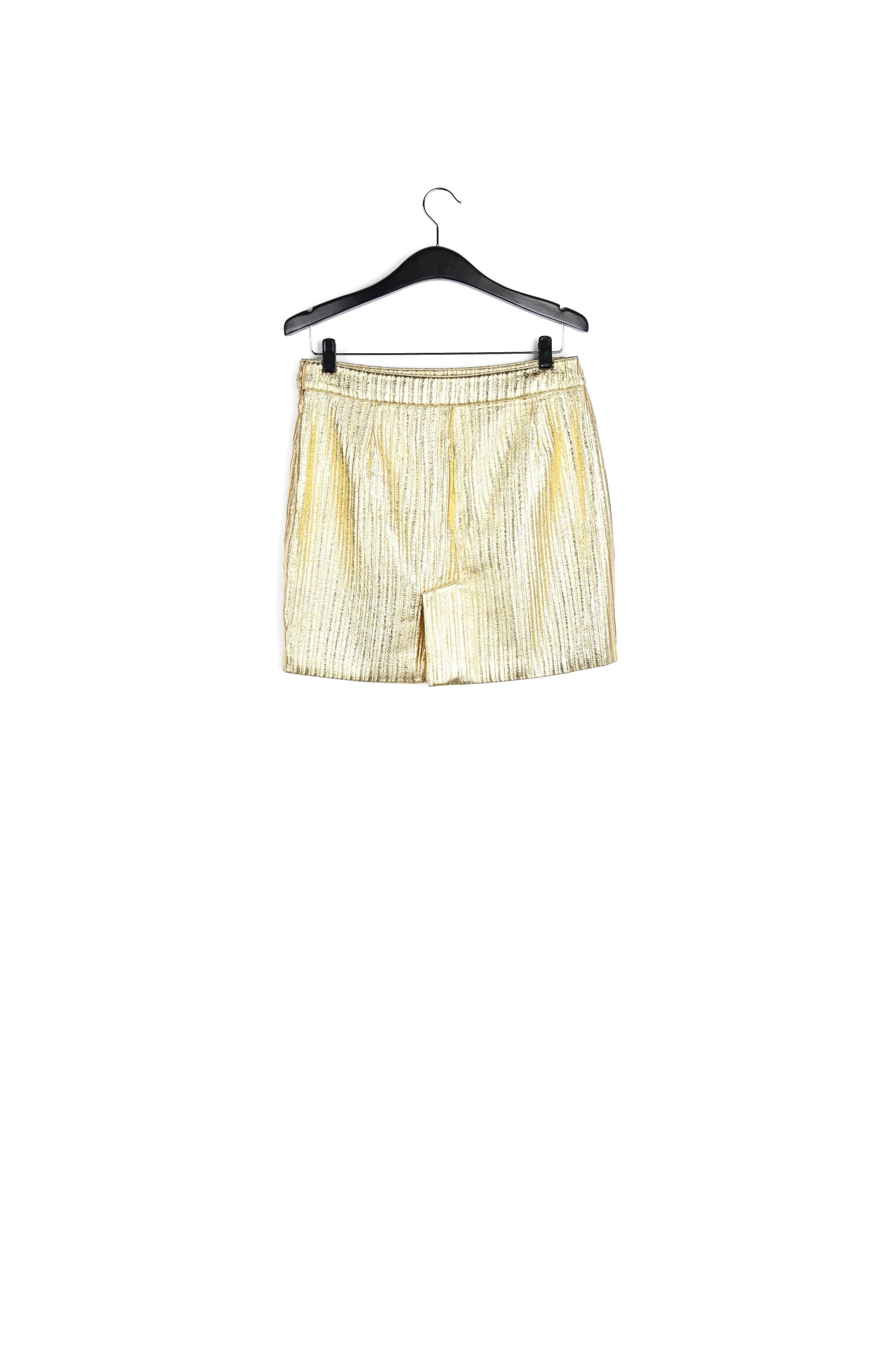 Gold metallic mini skirt