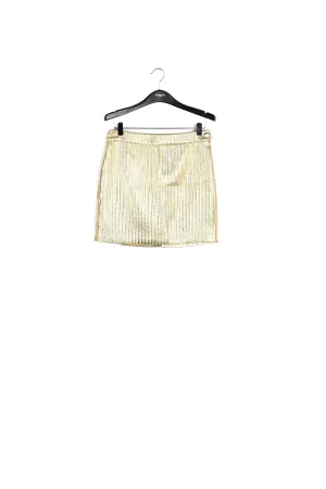 Gold metallic mini skirt