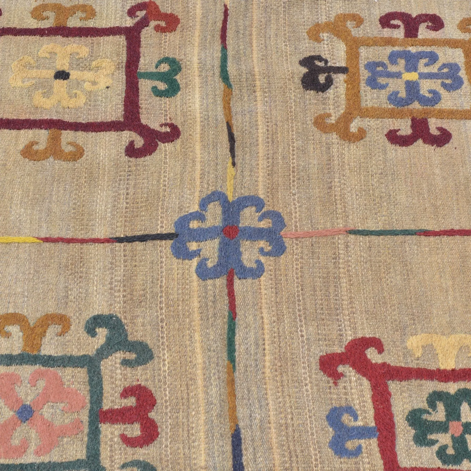 Hand-Woven Afghan Suzani Wall Hanging Tribal Wool (Size 4.10 X 6.6) Brrsf-1398