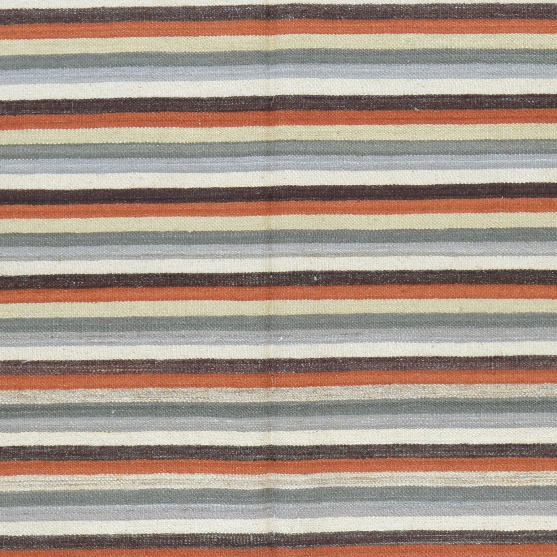 Hand-Woven Fine Flatweave Reversible Striped Design Kilim Rug (Size 4.1 X 6.1) Brral-3591