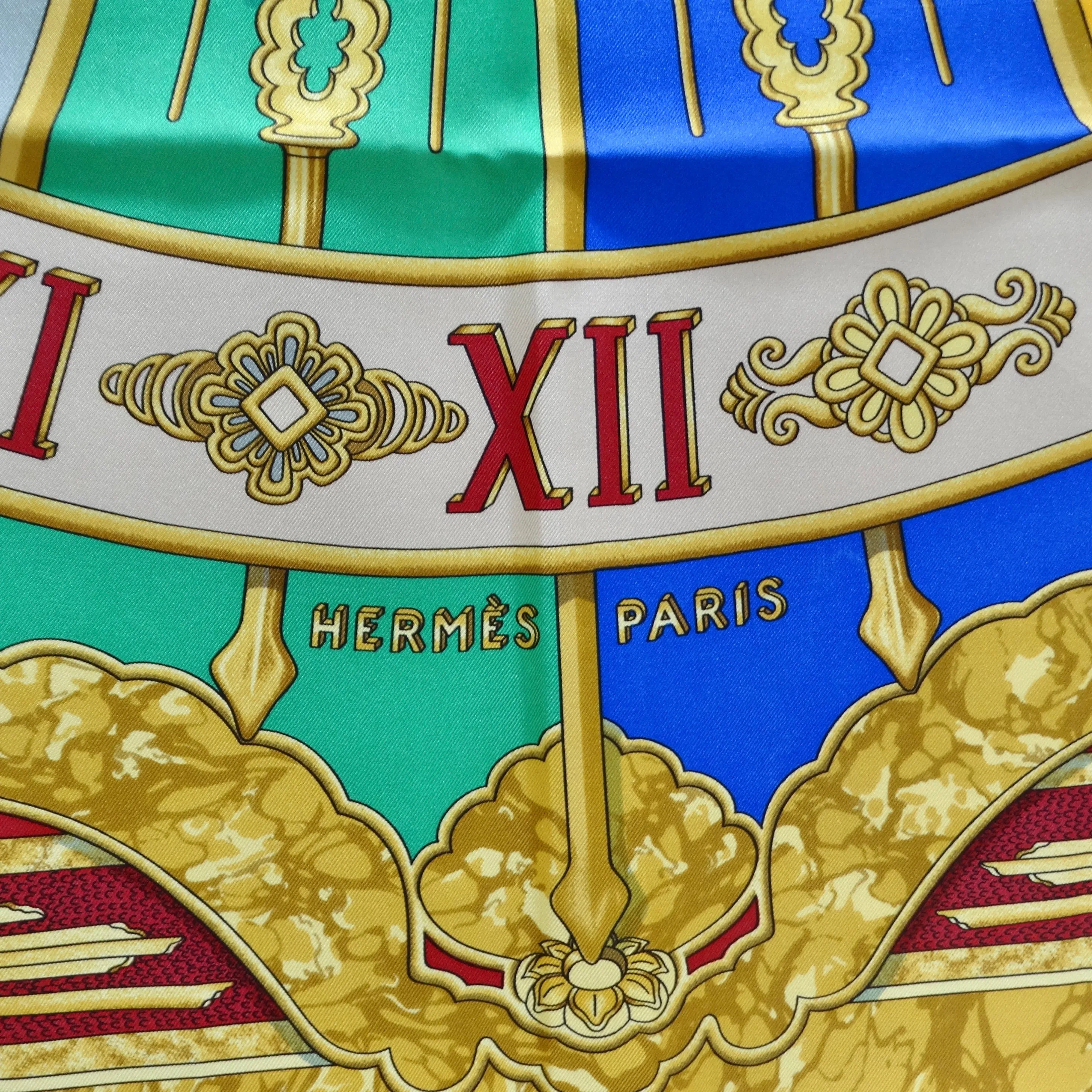 Hermes 1990s Carpe Diem Silk Scarf