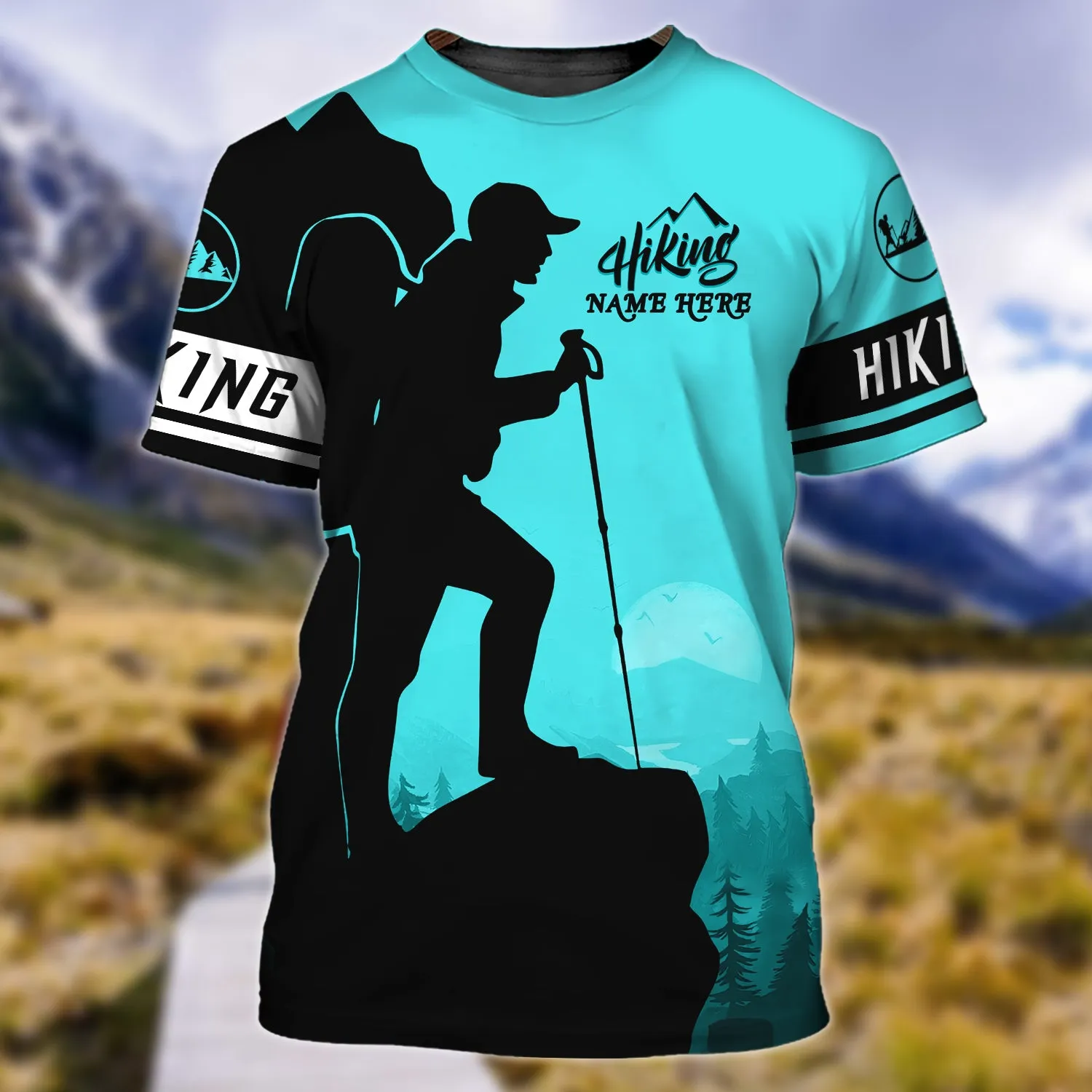 Hiking - Personalized Name 3D Tshirt - Boom