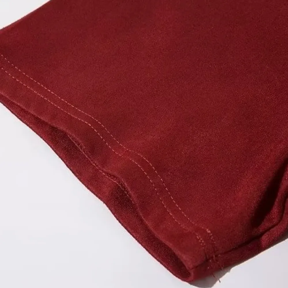 Hip Hop Letter Embroidery Suede T-shirt