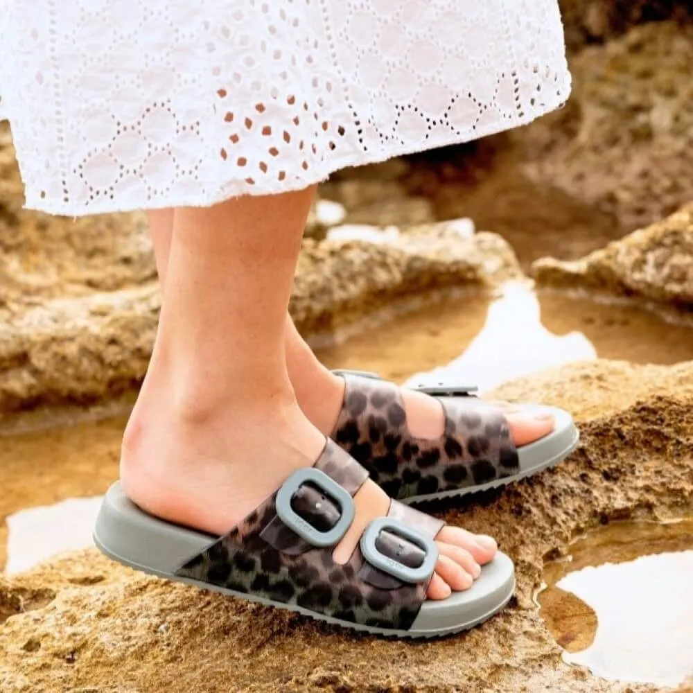 Igor Habana Sliders Green Leopard Print S10336