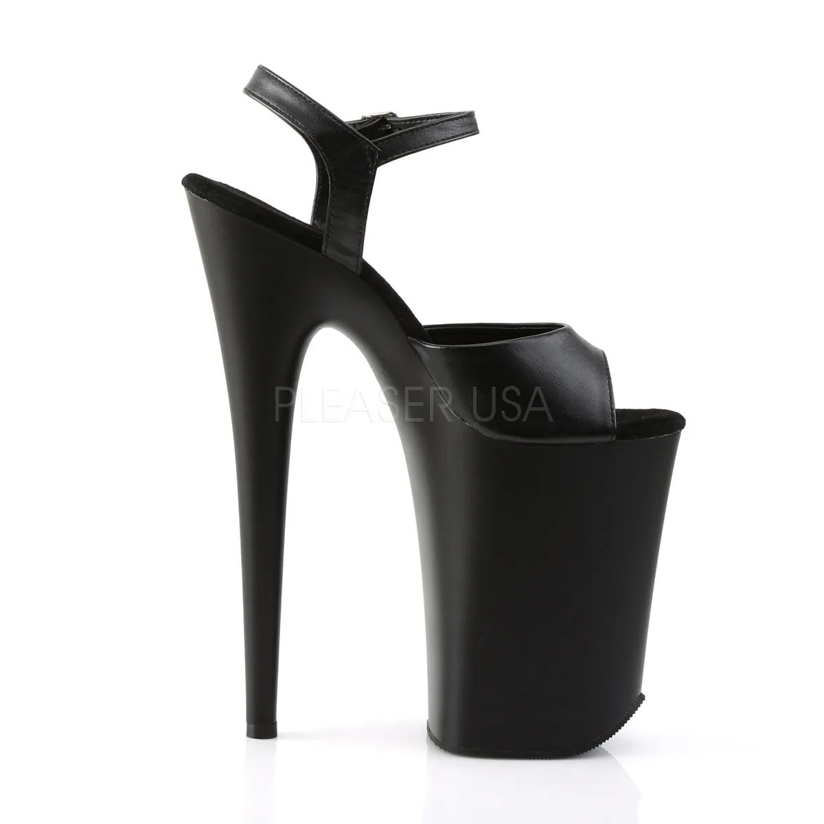 INFINITY-909  Black Faux Leather/Black Matte