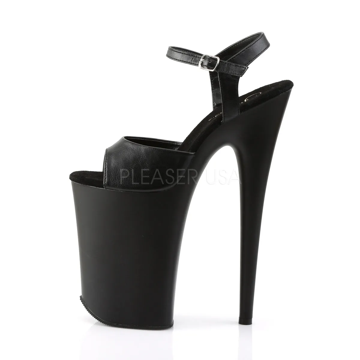 INFINITY-909  Black Faux Leather/Black Matte