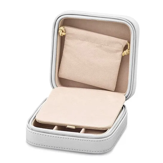 Ivory Zippered Jewelry Case