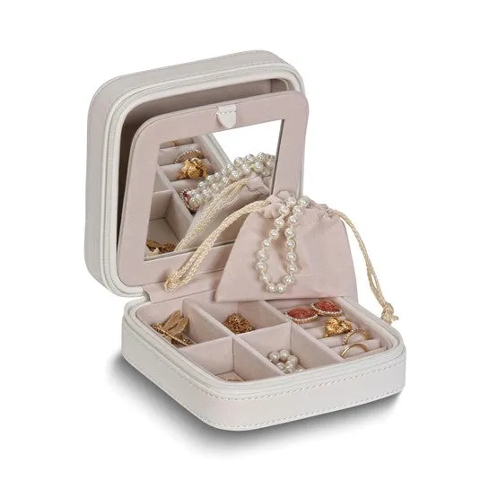 Ivory Zippered Jewelry Case