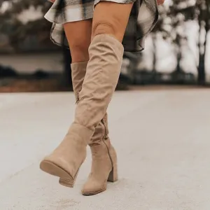 Jamie - Freizeit-Kniehohe Stiefel mit Reißverschluss
