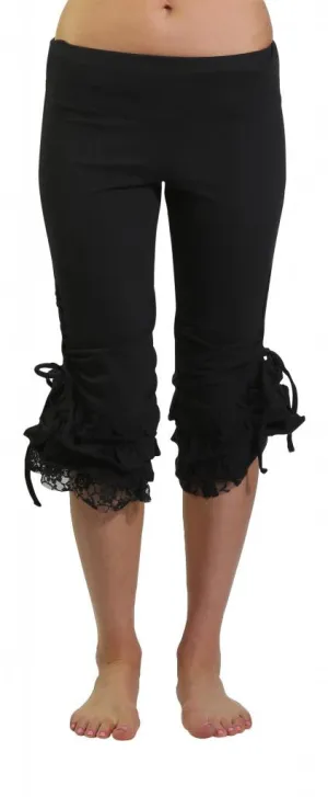 Lace Ruffle Capri