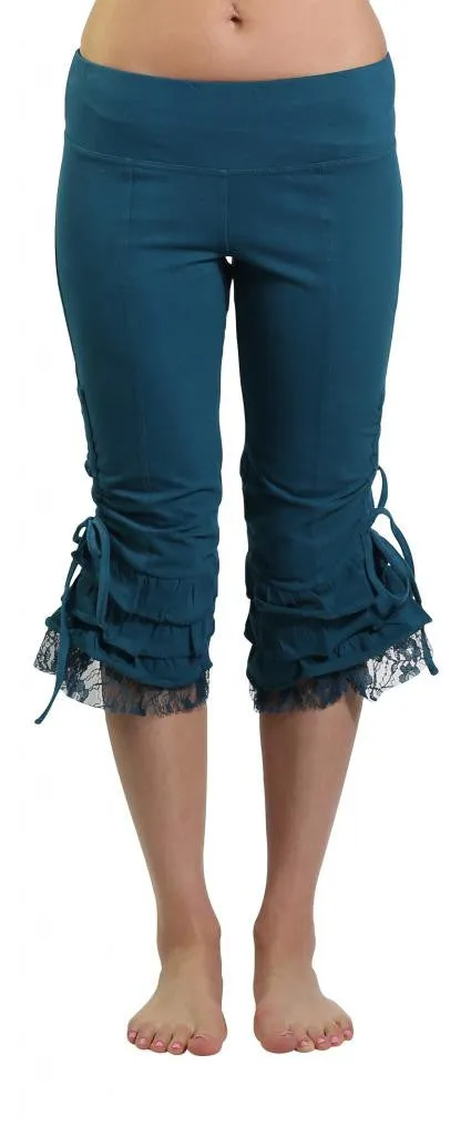 Lace Ruffle Capri