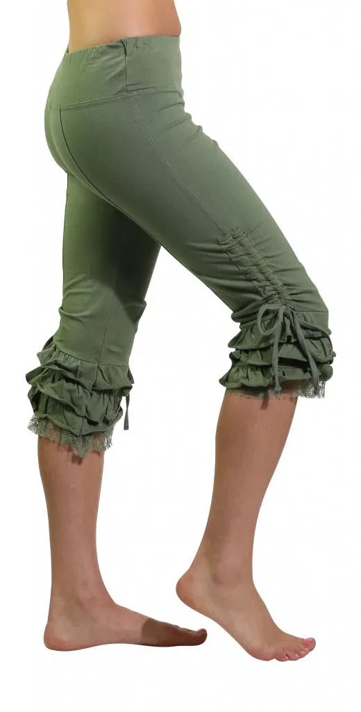 Lace Ruffle Capri