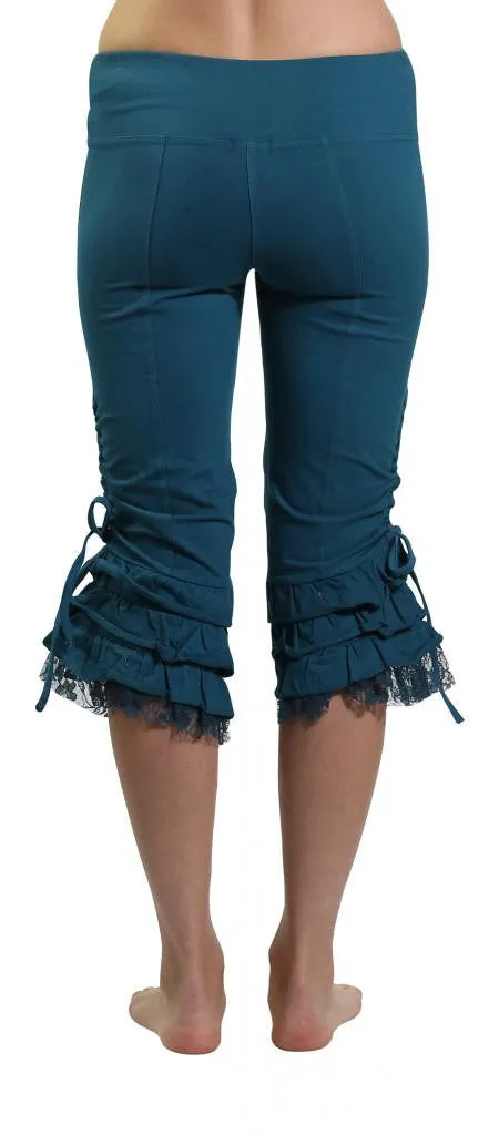 Lace Ruffle Capri