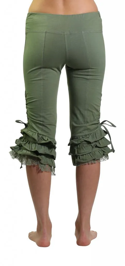 Lace Ruffle Capri