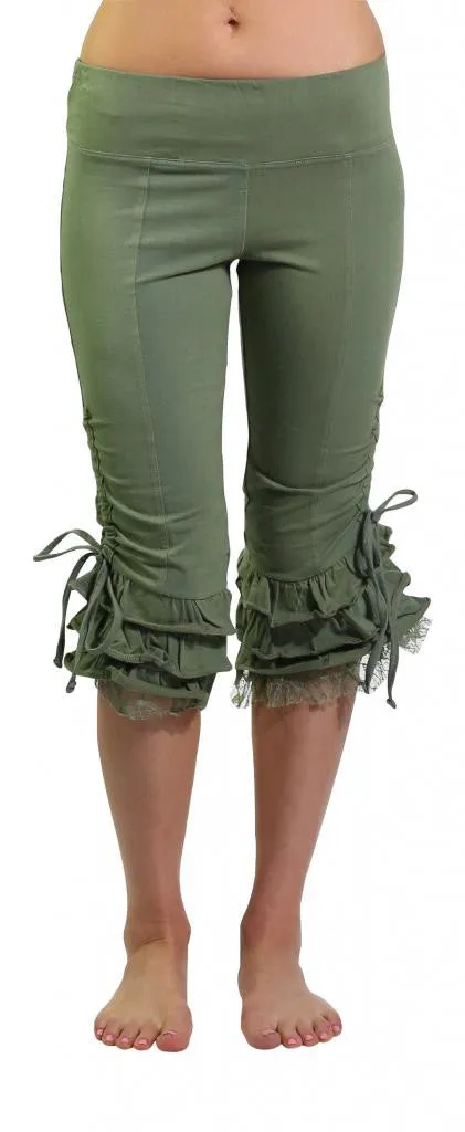 Lace Ruffle Capri