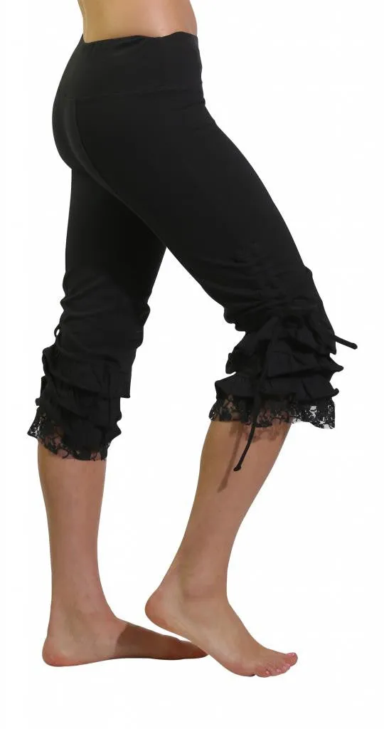 Lace Ruffle Capri