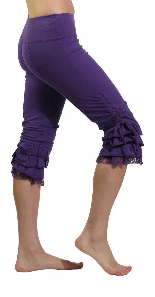 Lace Ruffle Capri