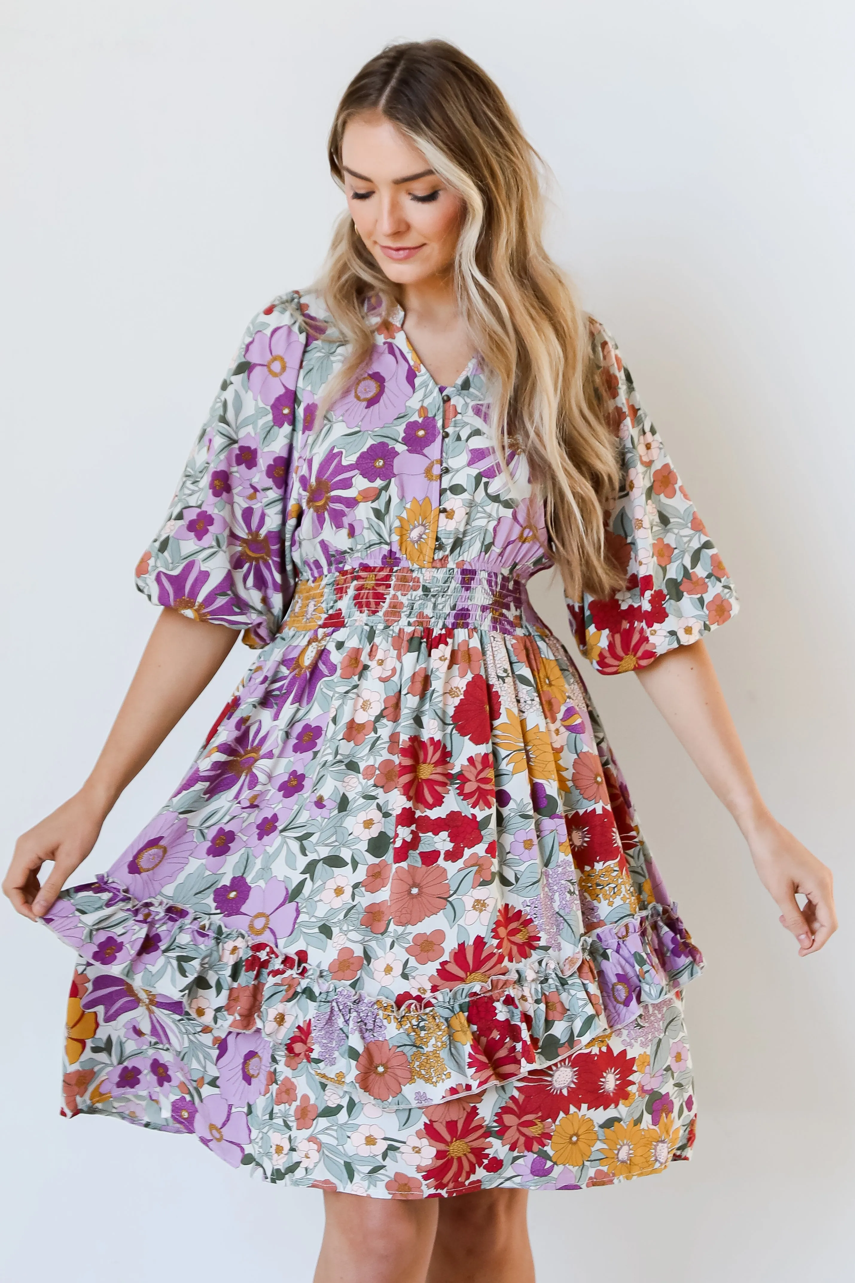 Lady In Love Floral Midi Dress