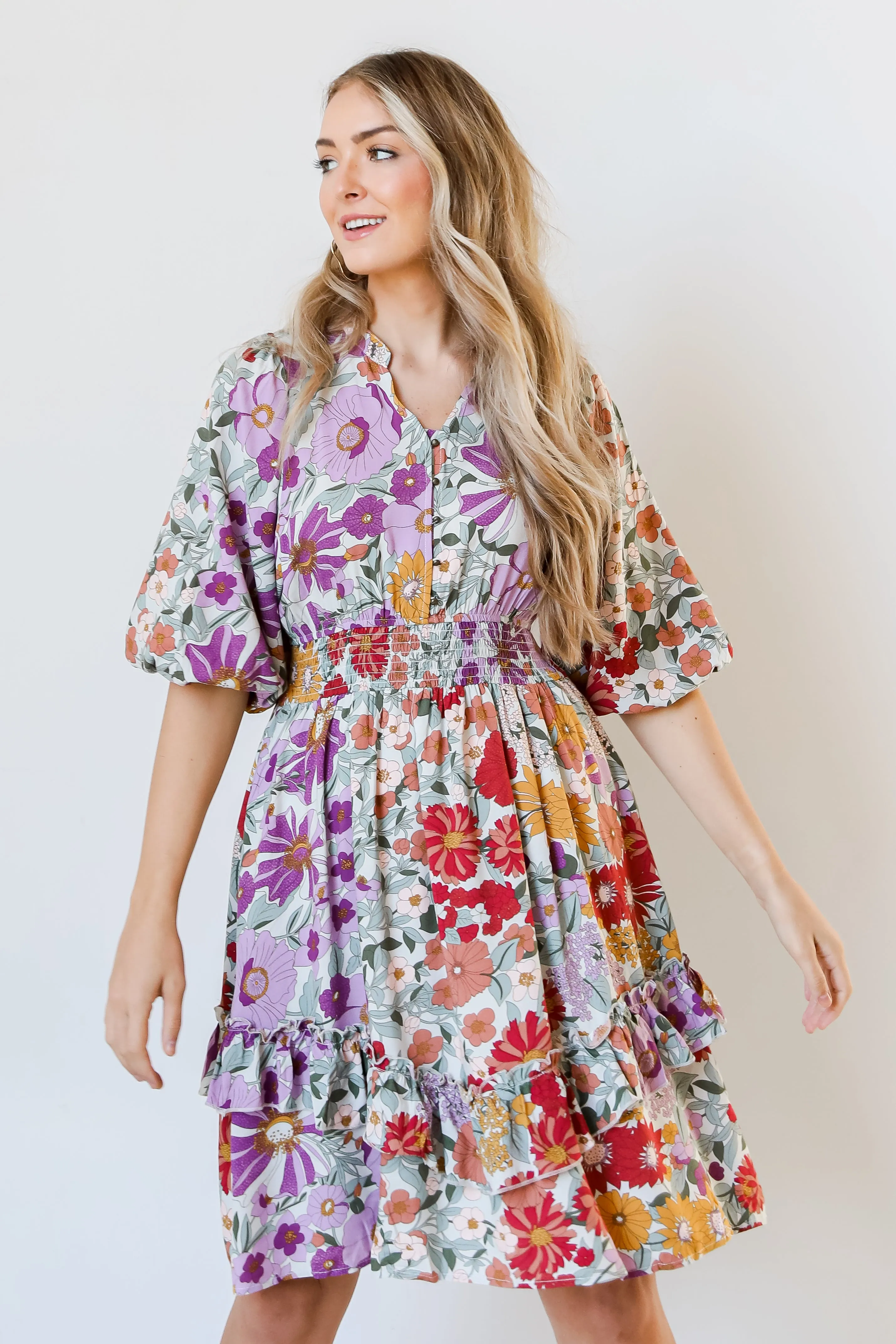 Lady In Love Floral Midi Dress