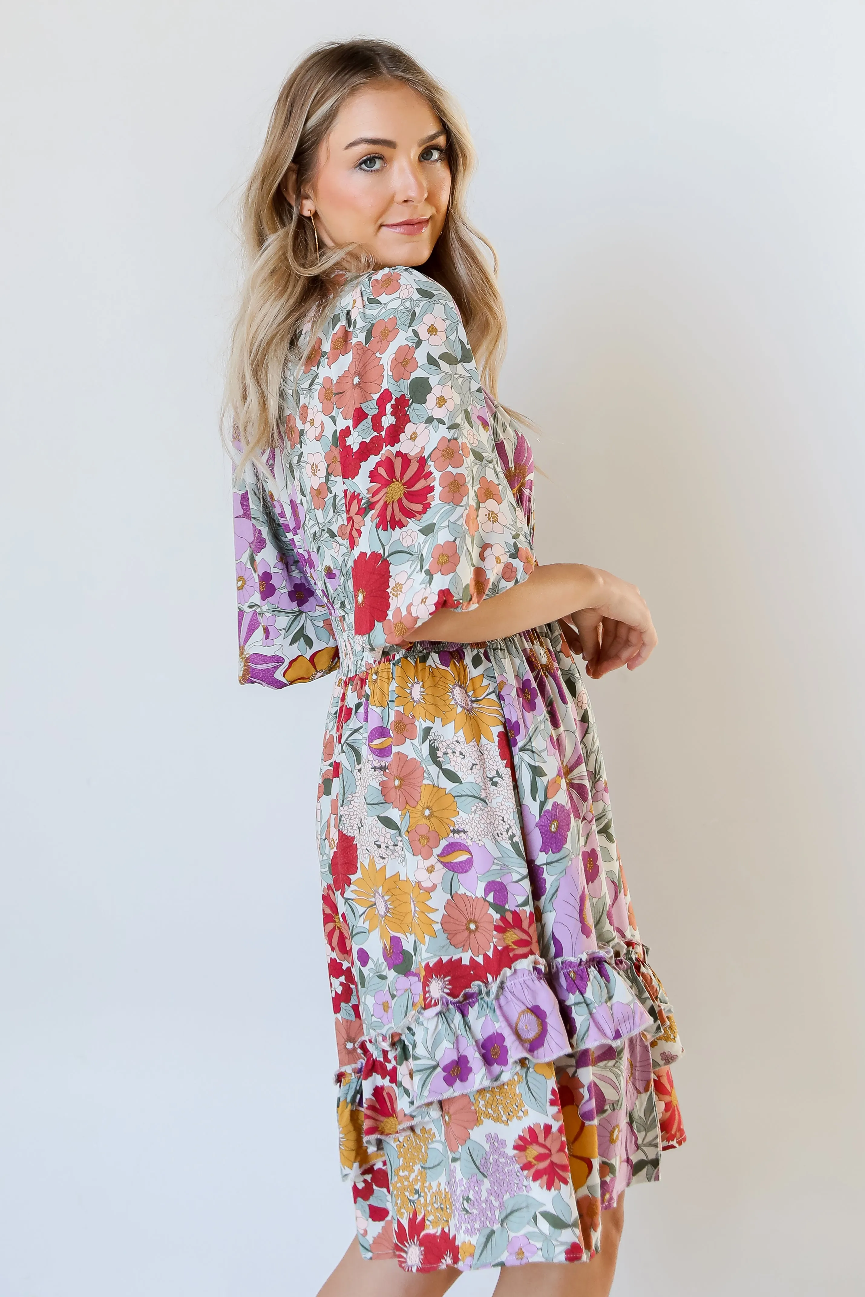 Lady In Love Floral Midi Dress